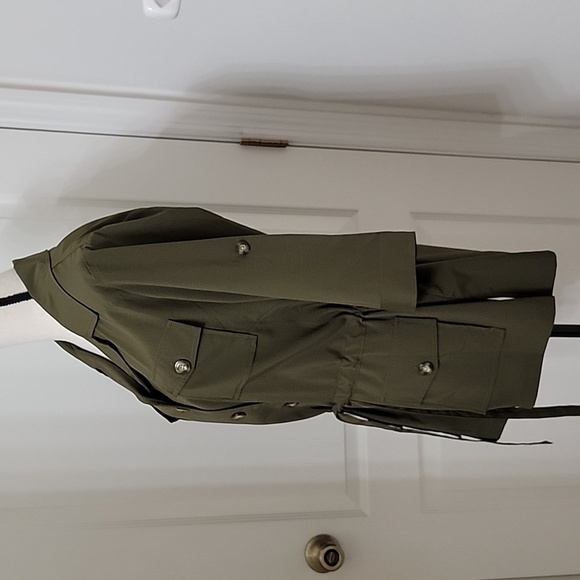 Linea by Louis Dell'Olio Size M Dark Olive Green Safari Shirt, Excellent Cond. - Picture 3 of 13